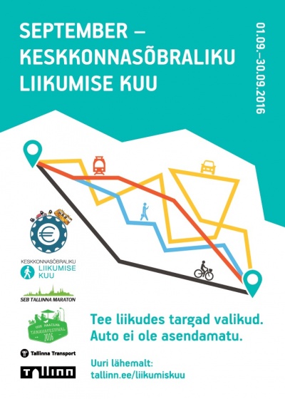 Keskkonnasõbraliku liikumise kuu plakat