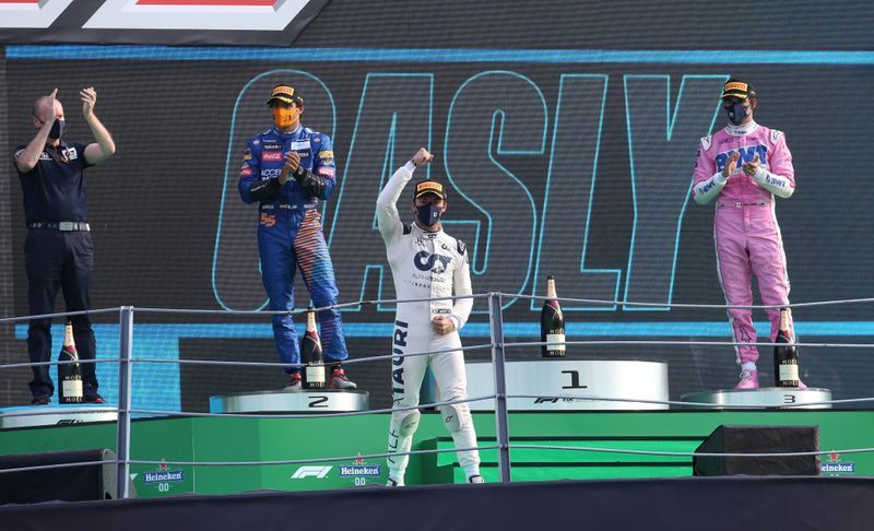 Pierre Gasly poodium