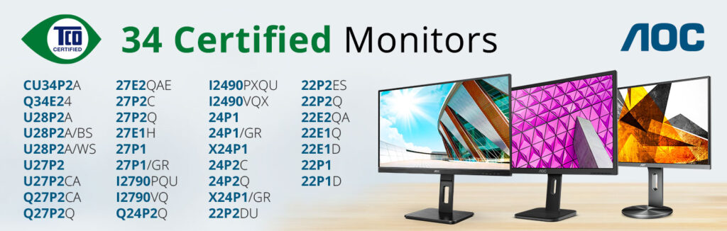 AOC säästlikud monitorid