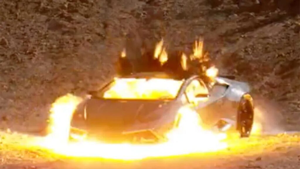 Lamborghini Huracan plahvatus